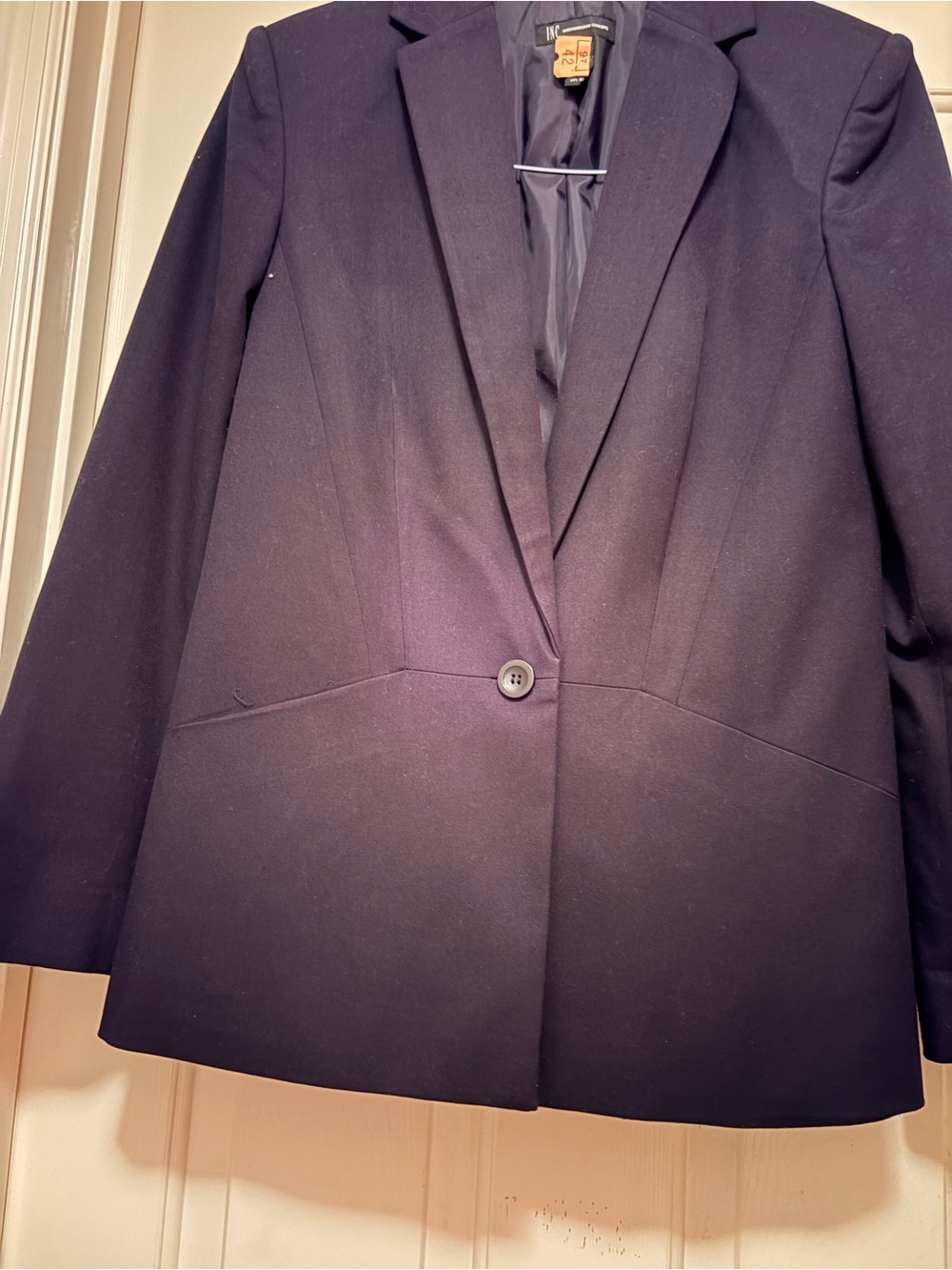 INC International Concepts Black Single-Button Blazer